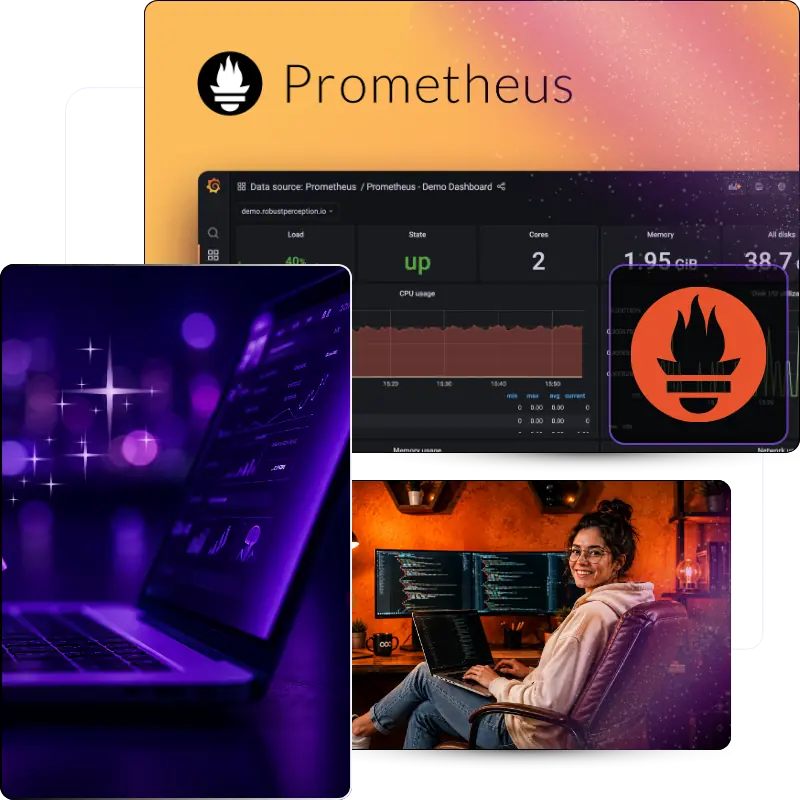 Prometheus monitoring VPS hosting - Prometheus and Grafana together